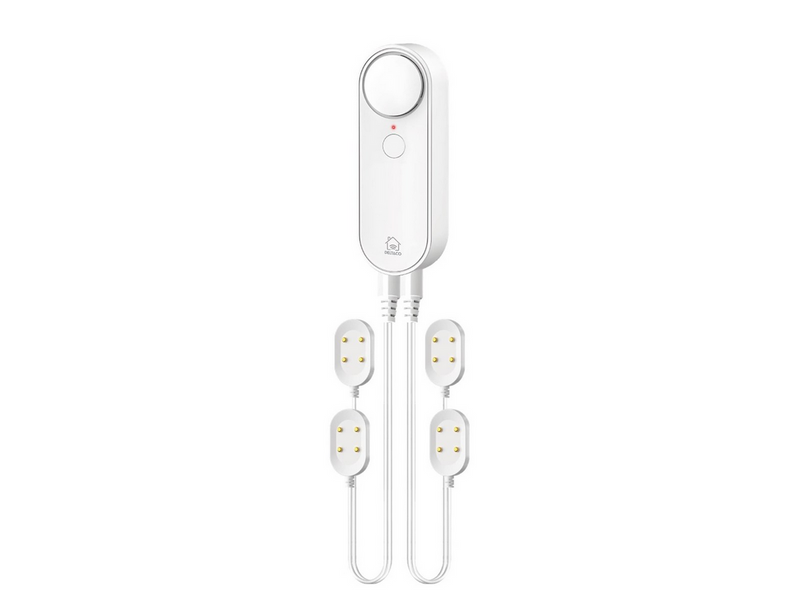 Deltaco SMART HOME Water leakage sensor 2 x cables attached with total 4 sensors