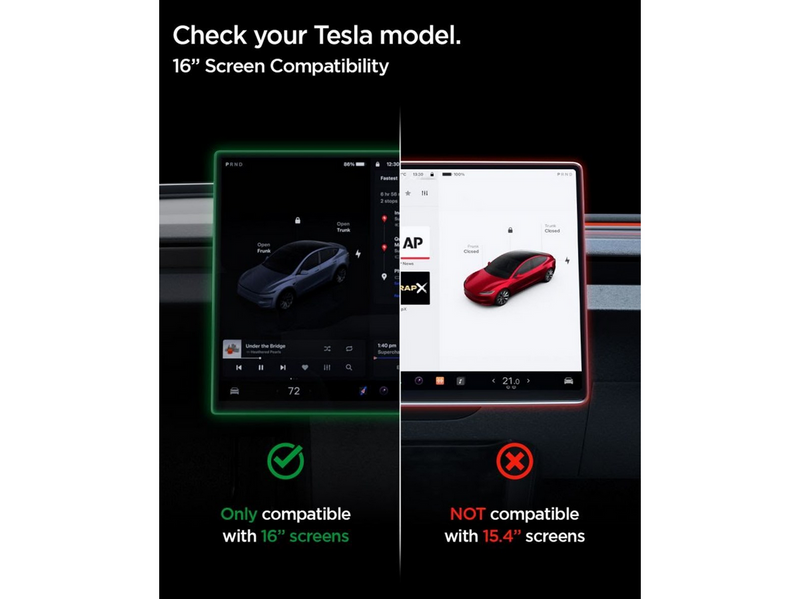 Spigen GLAS.tR EZ Fit | 16 inch - Tesla Model Y Screen Protector
