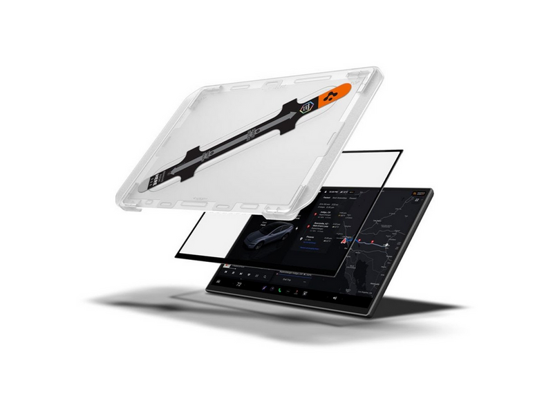 Spigen GLAS.tR EZ Fit | 16 inch - Tesla Model Y Screen Protector
