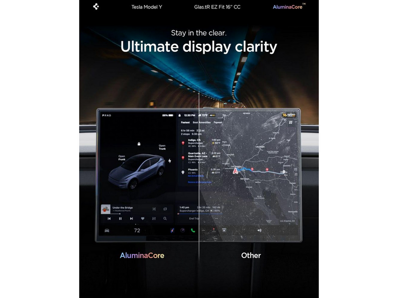 Spigen GLAS.tR EZ Fit | 16 inch - Tesla Model Y Screen Protector