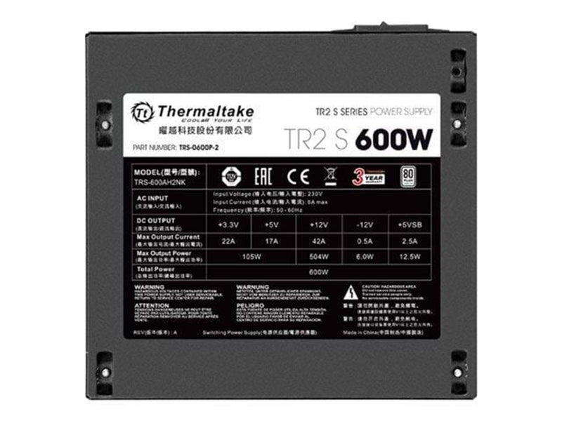Thermaltake TR2 S 600W Netzteile - 600 Watt - 120 mm - ATX - 80 Plus White (bis zu 80% effektiv)