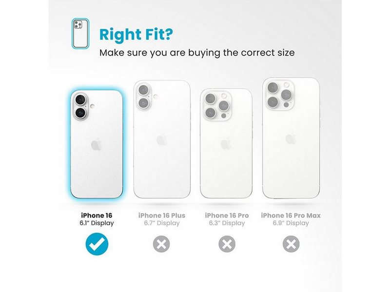 Speck Presidio2 Grip - iPhone 16 Case - Coastal Blue / Dust Gray / White