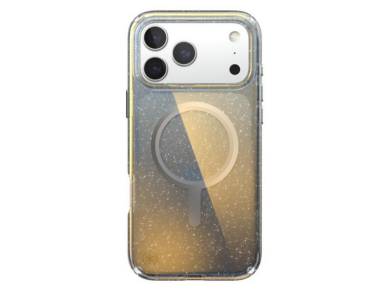 Speck Presidio Lux MagSafe - iPhone 17 Pro Max Case - Hyper Mirror Glitter / Silver Metallic