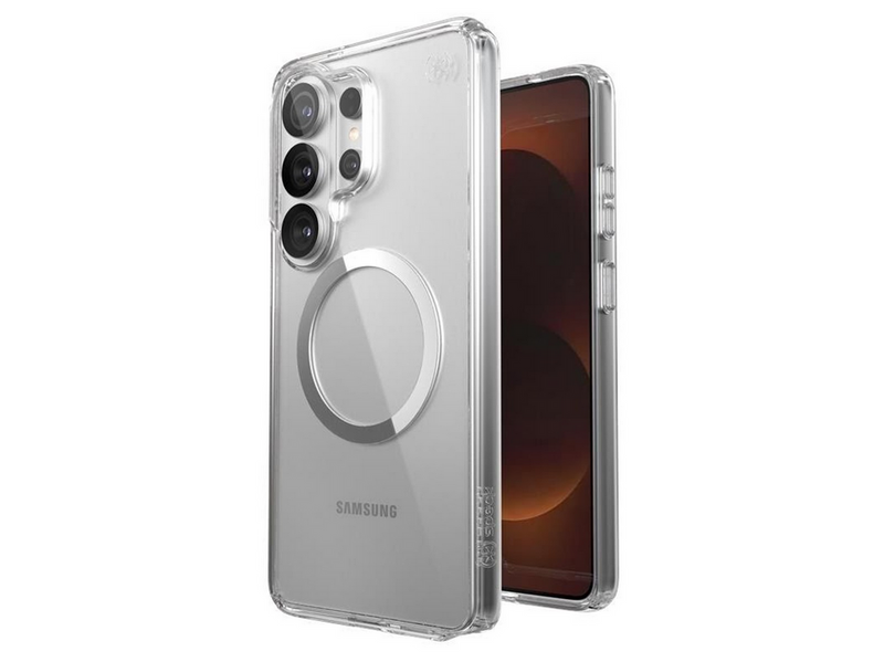 Speck Presidio Perfect-Clear Magnet - Samsung Galaxy S26 Ultra MagSafe Case - Clear/Clear/Silver