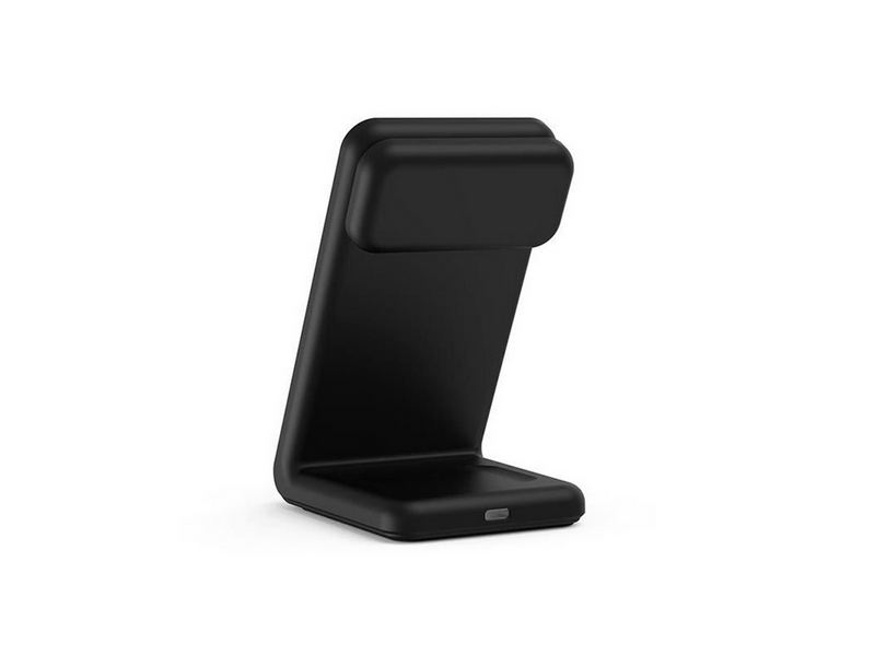 CRONG MagSpot Pivot Stand - 3-in-1 Wireless Charger with MagSafe for iPhone Apple Watch and AirPods - Black