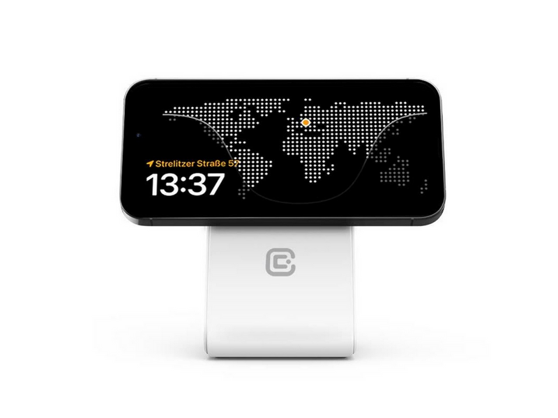 CRONG MagSpot Stand - 2-in-1 Wireless Charger with MagSafe for iPhone and AirPods - White