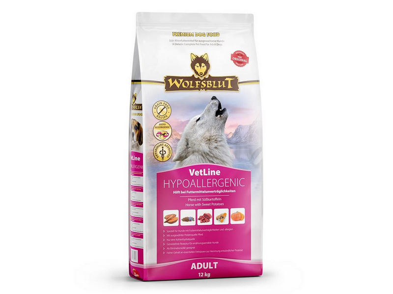 Wolfsblut VetLine Hypoallergenic Horse - dry dog food - 12kg