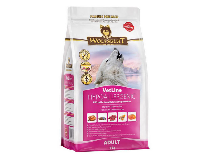 Wolfsblut VetLine Hypoallergenic Horse with sweet potatoes - dry dog food - 2kg
