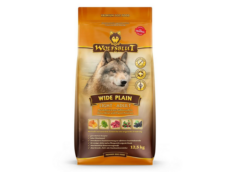 Wolfsblut Wide Plain Light Horse with sweet potatoes - dry dog food - 12.5kg