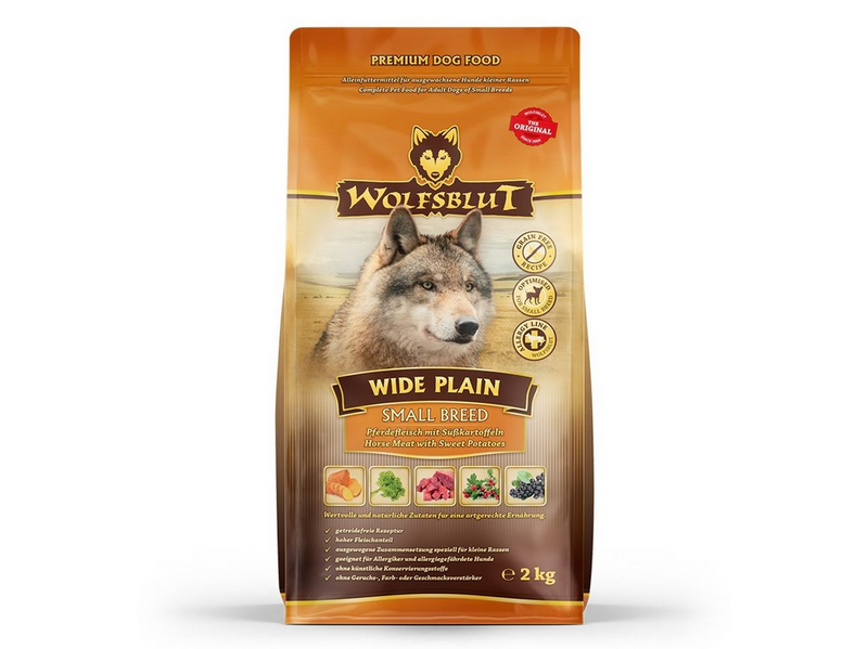 Wolfsblut Wide Plain Small breeds Horse with sweet potatoes - dry dog food - 2kg