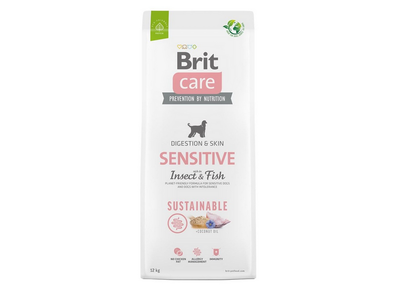 Brit Dog Sustainable Sensitive Insect & Fish - dry dog food - 12 kg