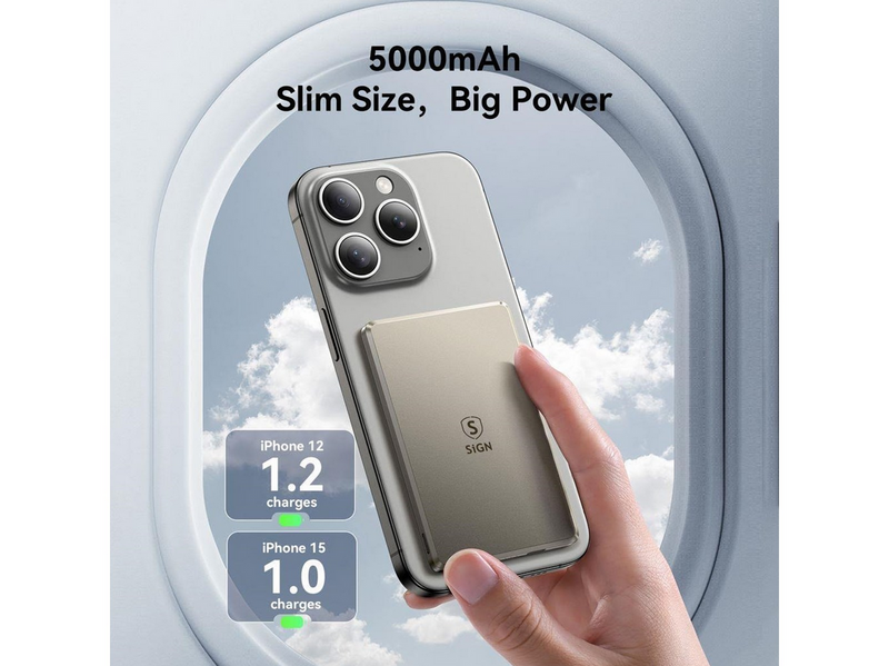 SiGN Magnetic 20W Ultra Slim - 5000 mAh