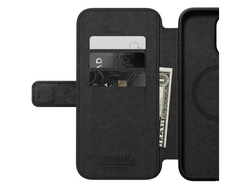 Nomad Modern Leather Folio - iPhone 15 Pro Max | Black | Horween