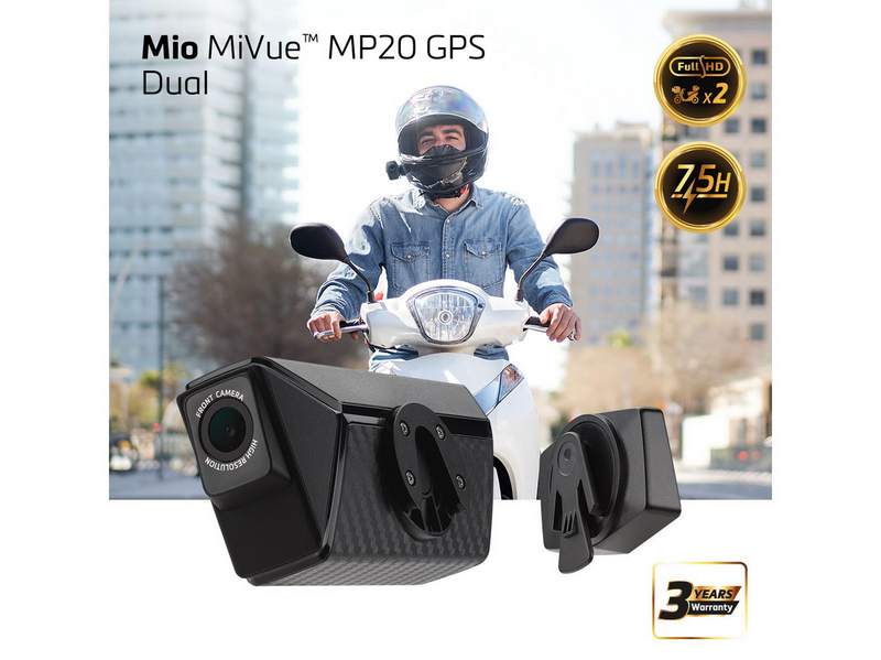 Mio MiVue MP20 Helmet dual camera dashcam