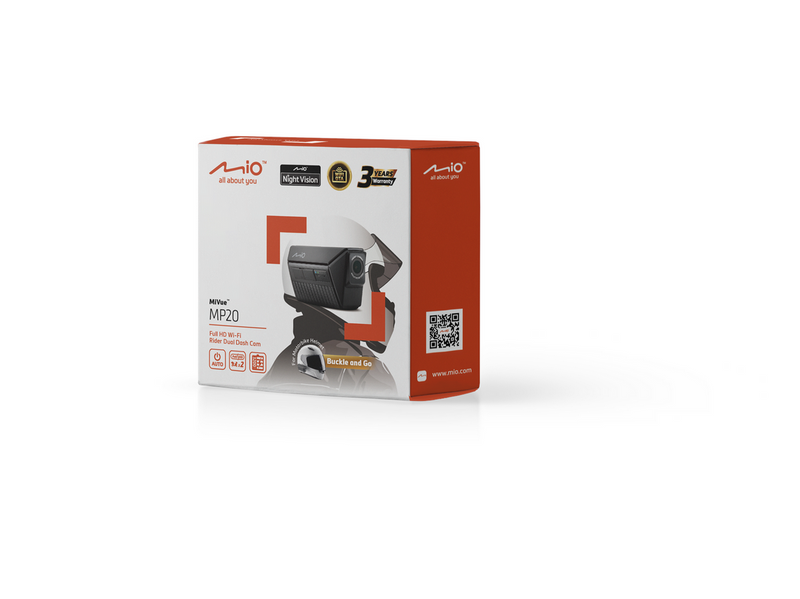 Mio MiVue MP20 Helmet dual camera dashcam