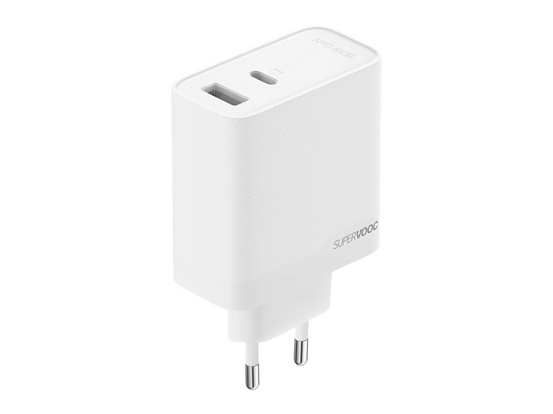 realme SUPERVOOC 80W Dual Ports GaN Adapter with Type-C Cable - White