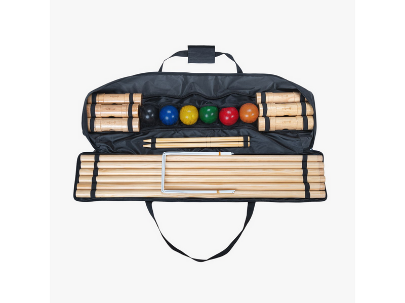 Stanlord Krocket Pro mit robuster Oxford-Aufbewahrungstasche.