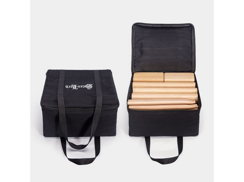 Stanlord Kongespil Pro mit robuster Canvas-Aufbewahrungstasche.