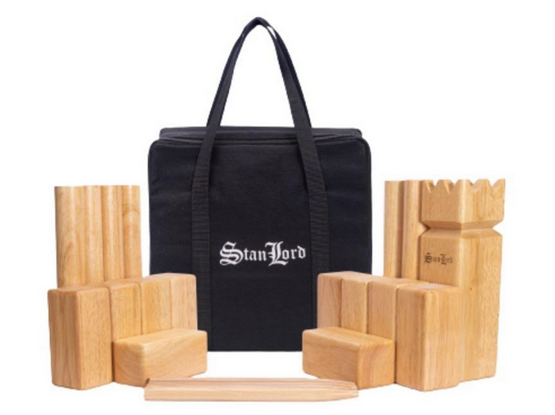 Stanlord Kongespil Pro mit robuster Canvas-Aufbewahrungstasche.