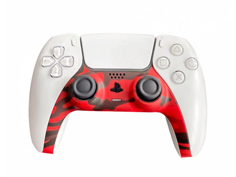 PIRANHA PS5 Controller Skin - Camo Red