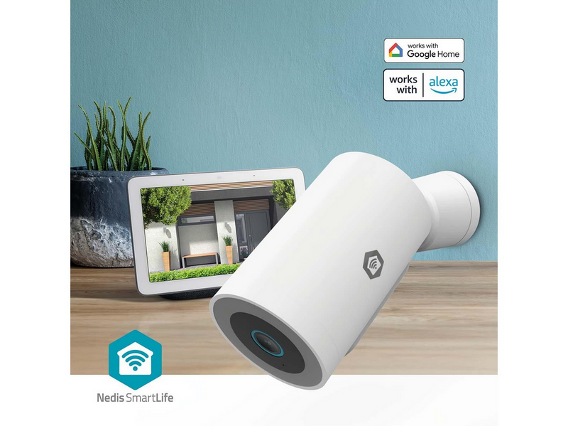 Nedis SmartLife Outdoor Camera, Wi-Fi, 3MP, White