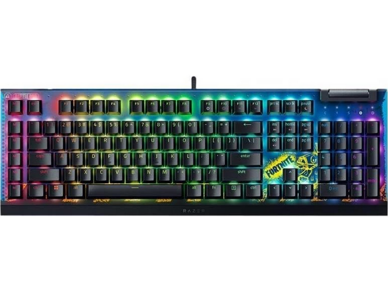 Razer BlackWidow V4 X - Yellow Switch - Fortnite Edition - Gaming Tastatur - Schwarz