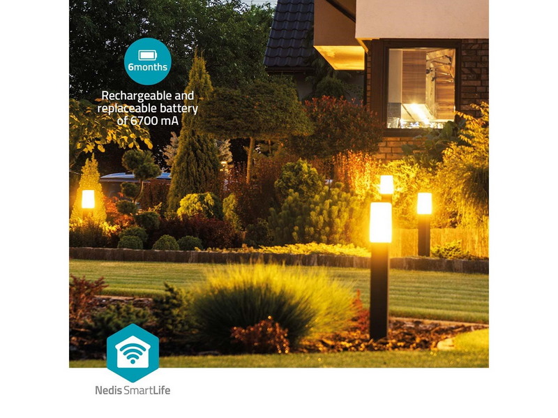 Nedis SmartLife Outdoor Camera, Wi-Fi, 3MP, White