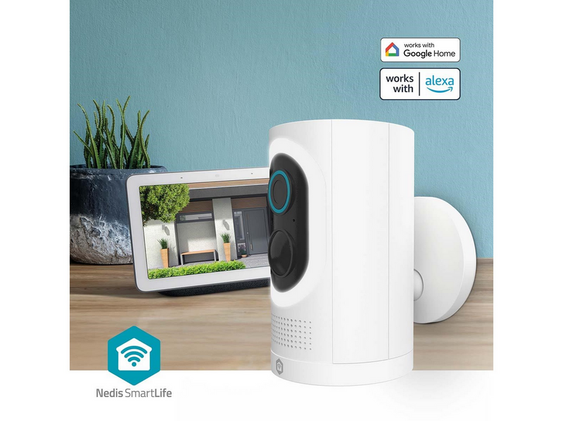 Nedis SmartLife Outdoor Camera, Wi-Fi, 3MP, White