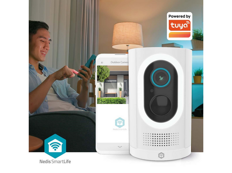 Nedis SmartLife Outdoor Camera, Wi-Fi, 3MP, White