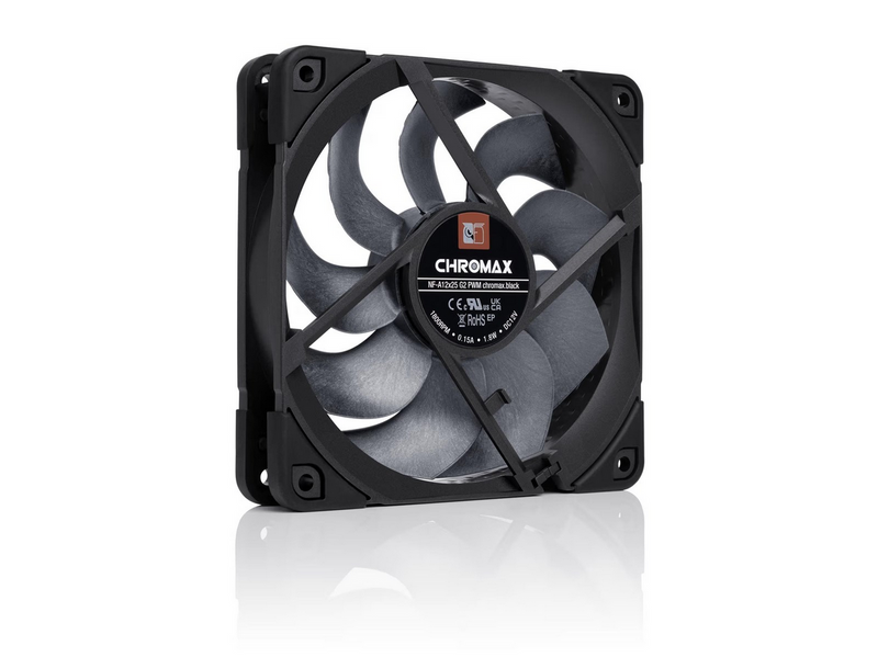 Noctua NF-A12x25 G2 PWM chromax.black - Gehäuselüfter - 120mm - Schwarz