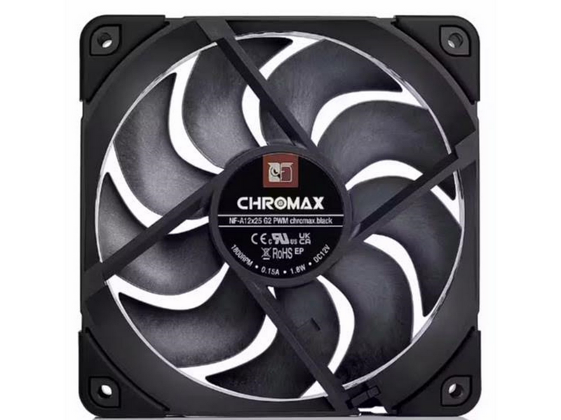 Noctua NF-A12x25 G2 PWM chromax.black - Gehäuselüfter - 120mm - Schwarz
