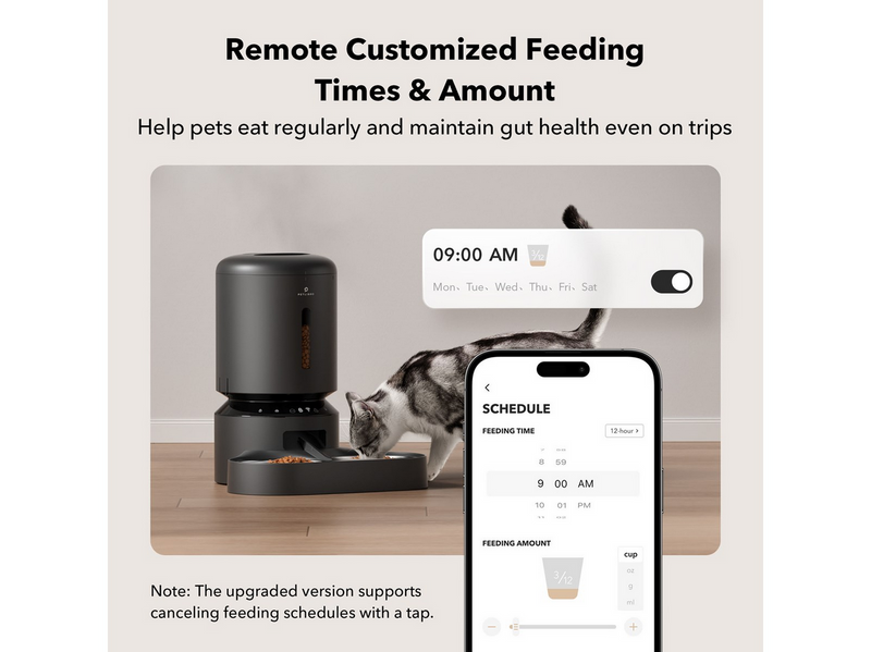 Petlibro GRANARY WIFI DUAL FOOD TRAY BLACK