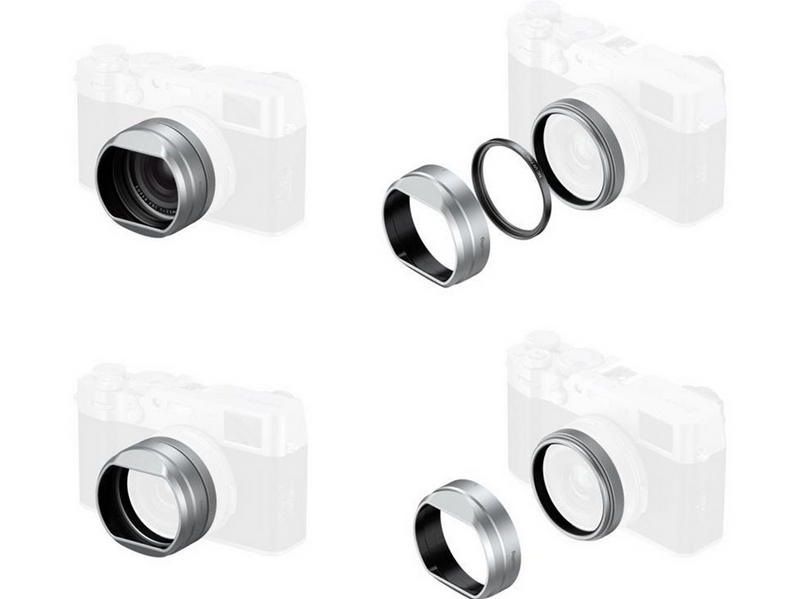 SmallRig 5851 UV Filter with Lens Hood Kit for FUJIFILM X100VI / X100V (Silver)