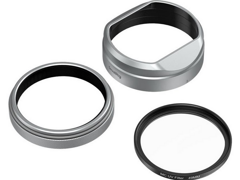 SmallRig 5851 UV Filter with Lens Hood Kit for FUJIFILM X100VI / X100V (Silver)