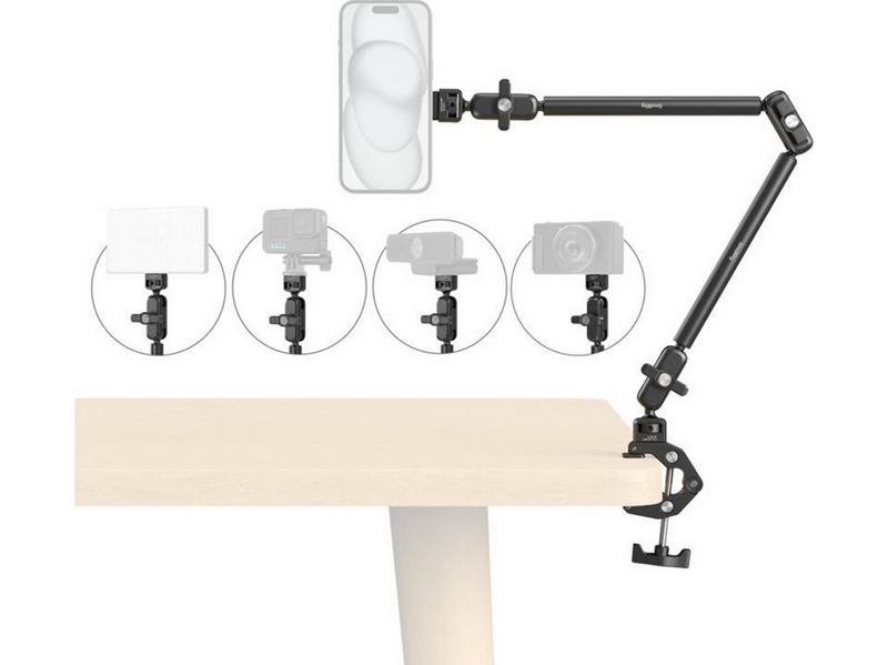 SmallRig 5626 Desktop Magic Arm with Crab-Shaped Clamp Kit (MagSafe-Compatible Edition)