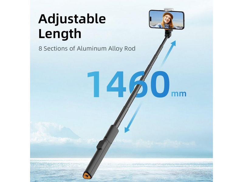 Tech-Protect Selfie Stick L09S with Tripod - Black