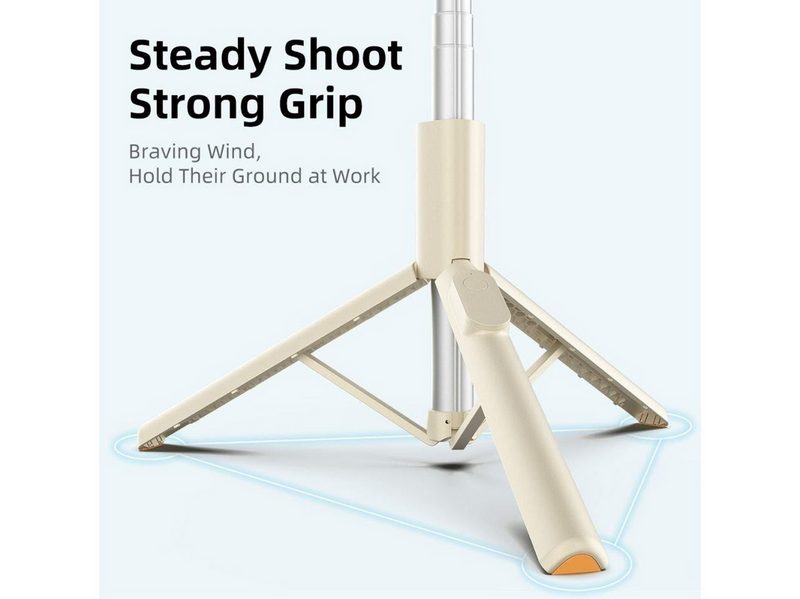 Tech-Protect Selfie Stick L09S with Tripod - Beige