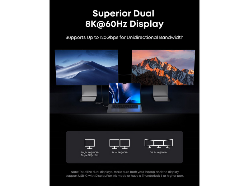 Anker Prime USB-C to USB-C Cable Thunderbolt 5 Cable - 0.5m - Black