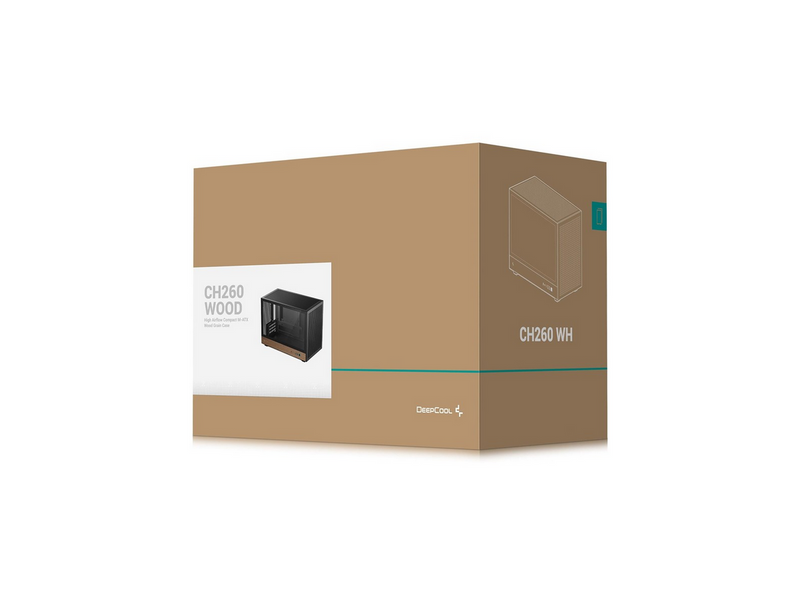 DeepCool CH260 WOOD - Gehäuse - Minitower - Schwarz