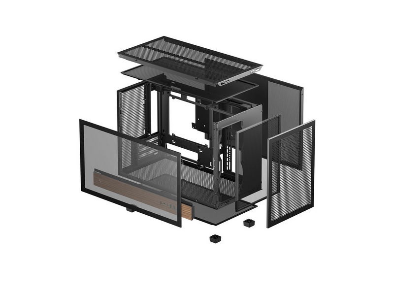 DeepCool CH260 WOOD - Gehäuse - Minitower - Schwarz