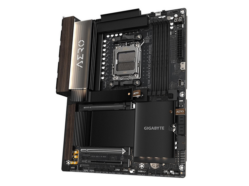 GIGABYTE X870E AERO X3D DARK WOOD Mainboard - AMD X870E - AMD AM5 - DDR5 RAM - ATX