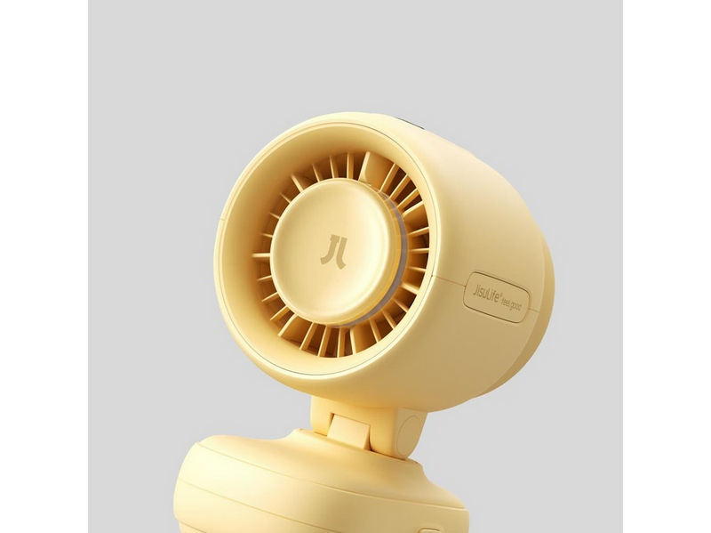 Jisulife Stroller Fan 4 5000mAh Mini Fan for Stroller with Metal Clip - Yellow - 5000 mAh
