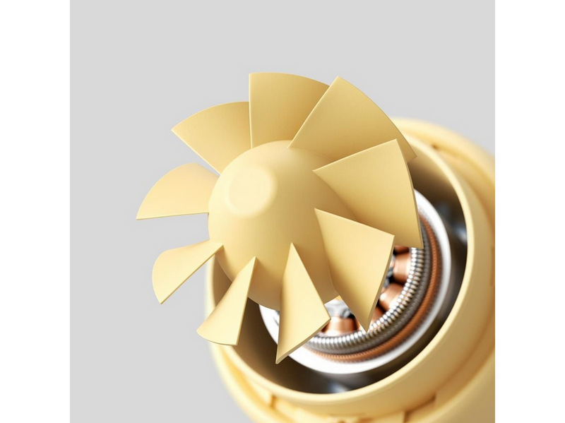 Jisulife Stroller Fan 4 5000mAh Mini Fan for Stroller with Metal Clip - Yellow - 5000 mAh