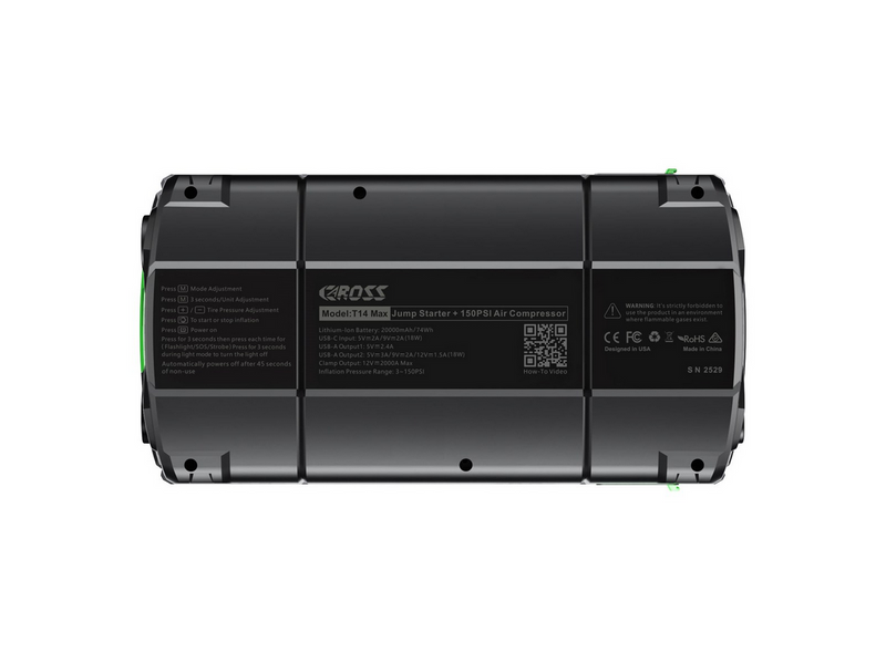 CAROSS T14 Max Jump Starter with Air Compressor