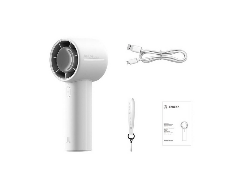 Jisulife Handheld Fan 10 4000mAh Portable USB Fan - Gray - 4000 mAh
