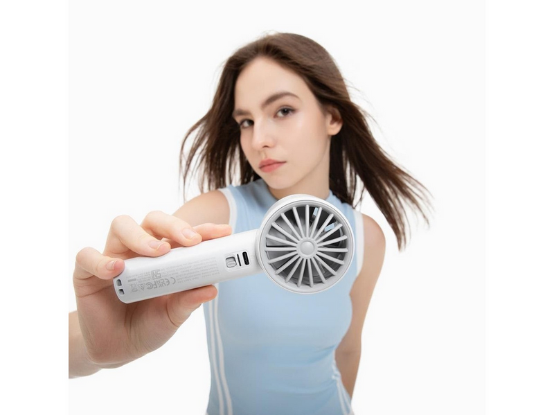 Jisulife Handheld Fan 10 4000mAh Portable USB Fan - Gray - 4000 mAh