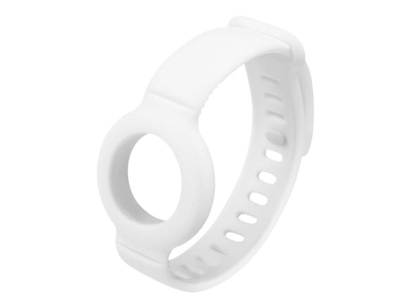 Deltaco Apple AirTag silicone wristband white