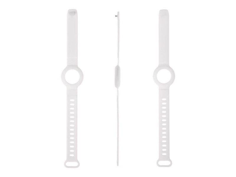 Deltaco Apple AirTag silicone wristband white