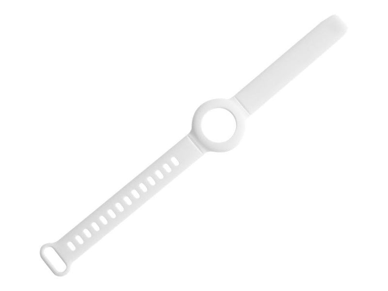 Deltaco Apple AirTag silicone wristband white