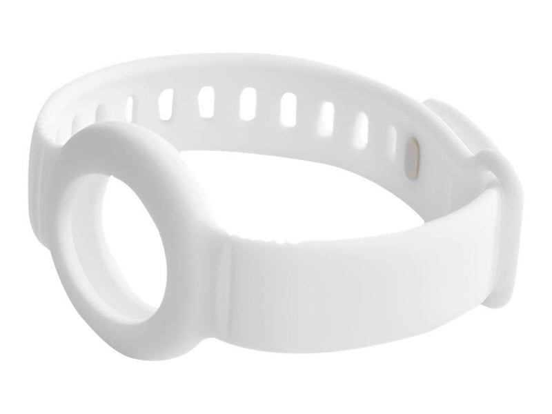 Deltaco Apple AirTag silicone wristband white